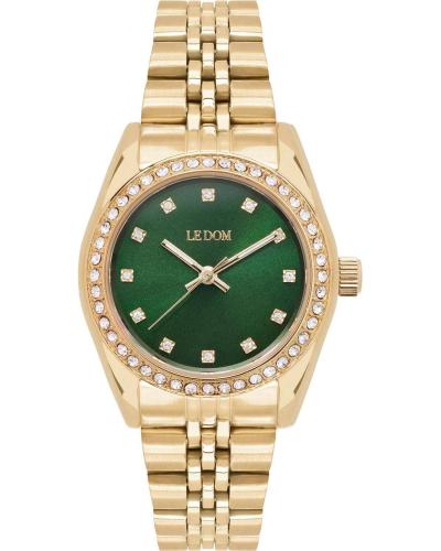LE DOM Glance Crystals - LD.1492-1, Gold case with Stainless Steel Bracelet