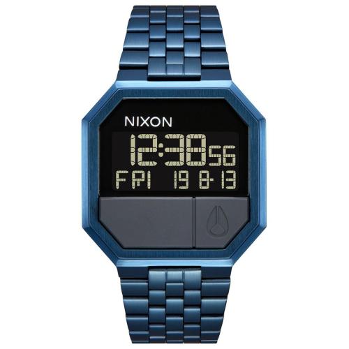 NIXON Re-Run - A158-300-00 Blue case with Stainless Steel Bracelet