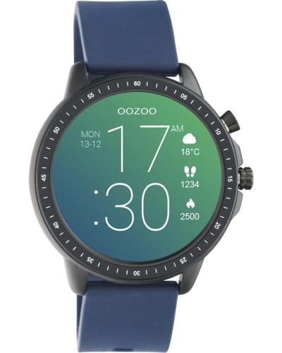OOZOO Smartwatch - Q00332, Black case with Blue Rubber Strap