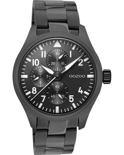OOZOO Timepieces - C10957, Black case with Stainless Steel Bracelet