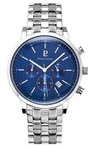 PIERRE LANNIER Mens Chronograph - 211H161, Silver case with Stainless Steel Bracelet
