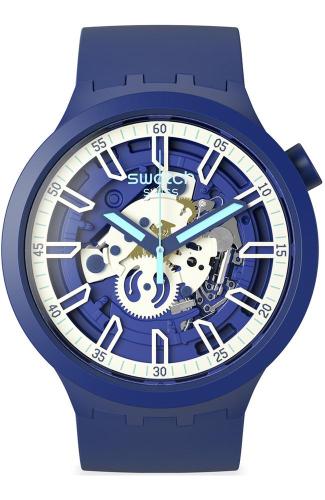 SWATCH Iswatch - SB01N102, Blue case with Blue Rubber Strap