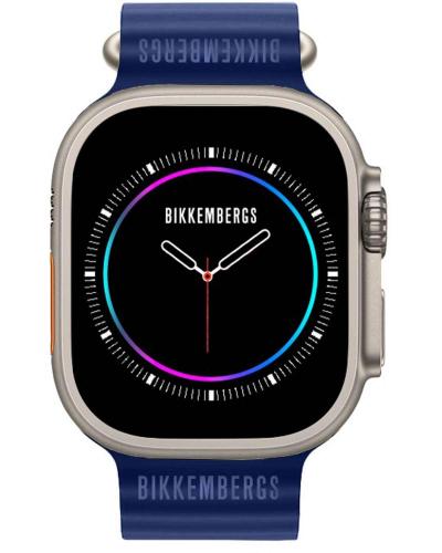 BIKKEMBERGS Smartwatch Big - BK11-11, Silver case with Blue Rubber Strap