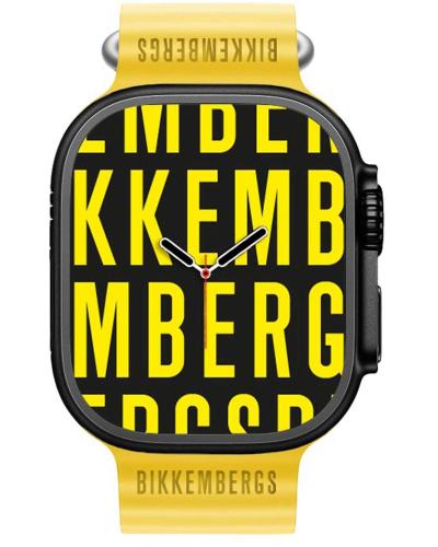 BIKKEMBERGS Smartwatch Big - BK12-7, Black case with Yellow Rubber Strap