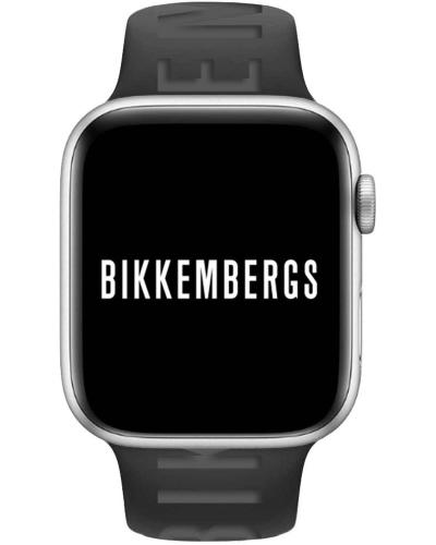 BIKKEMBERGS Smartwatch Medium - BK08, Silver case with Black Rubber Strap