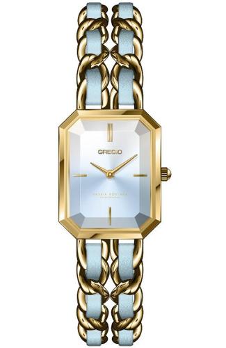 GREGIO Vassia Kostara Collection - VK102022, Gold case with Stainless Steel Bracelet