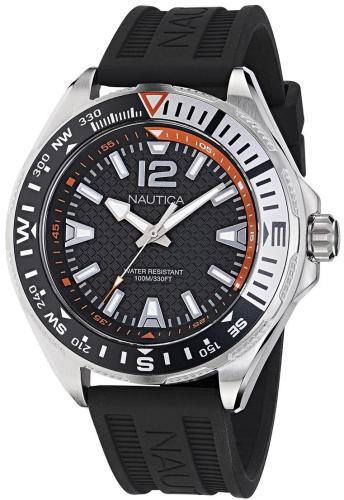 NAUTICA Clearwater Beach - NAPCWF304, Silver case with Black Rubber Strap