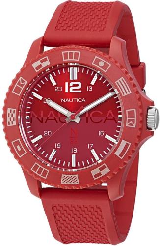 NAUTICA N83 Wavemakers - NAPWVF305, Red case with Red Rubber Strap