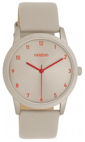 OOZOO Timepieces - C11170, Grey case with Grey Leather Strap