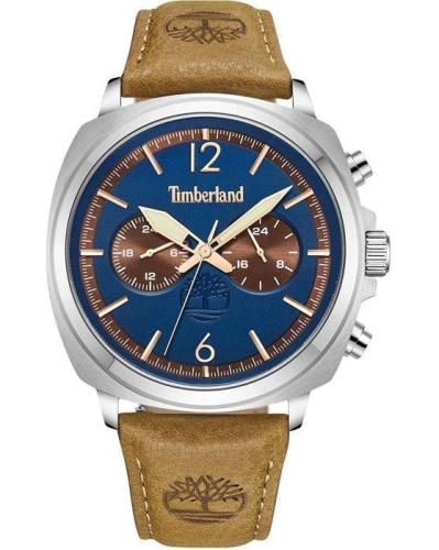 TIMBERLAND WILLISTON - TDWGF0028204, Silver case with Brown Leather Strap