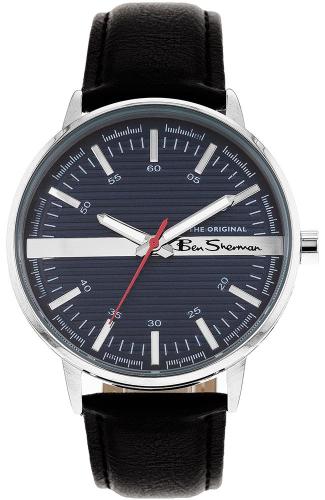 BEN SHERMAN The Originals - BS070B, Silver case with Black Leather Strap