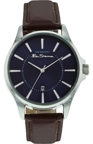 BEN SHERMAN The Originals - BS075BR, Silver case with Brown Leather Strap