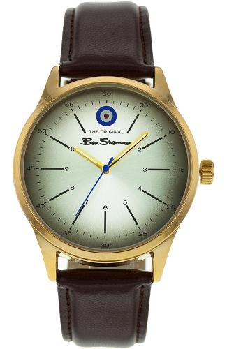 BEN SHERMAN The Originals - BS081BR, Gold case with Brown Leather Strap
