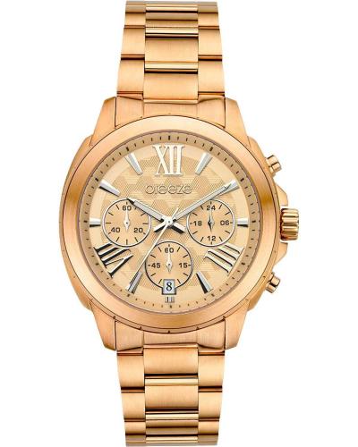 BREEZE Chronique Chronograph - 212481.4, Rose Gold case with Stainless Steel Bracelet