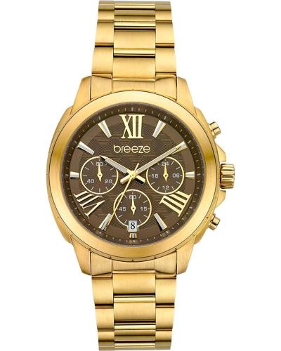 BREEZE Chronique Chronograph - 212481.8, Gold case with Stainless Steel Bracelet