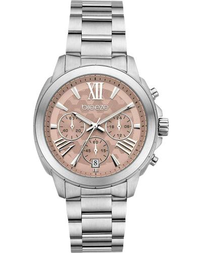 BREEZE Chronique Chronograph - 612481.4, Silver case with Stainless Steel Bracelet