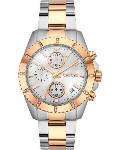BREEZE Obsession Crystals Chronograph - 712461.5, Silver case with Stainless Steel Bracelet