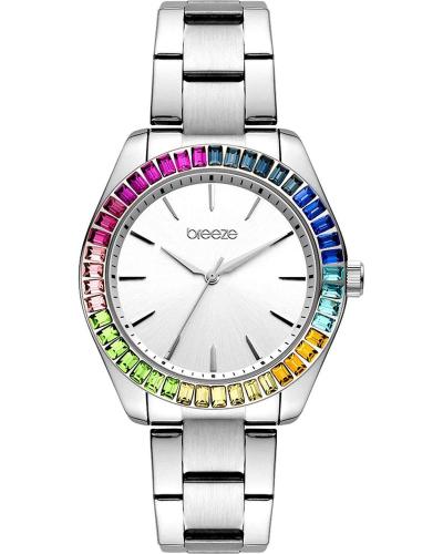 BREEZE Prismatic Crystals - 612411.1, Silver case with Stainless Steel Bracelet