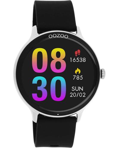OOZOO Smartwatch - Q00130, Black case with Stainless Steel Bracelet