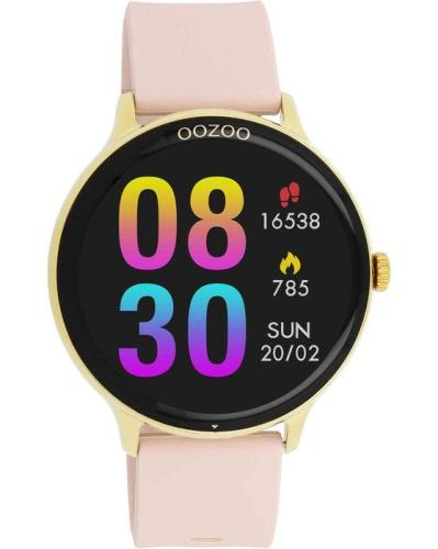 OOZOO Smartwatch - Q00131, Gold case with Pink Rubber Strap