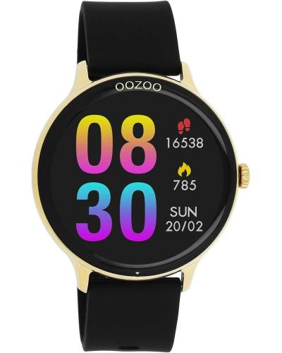 OOZOO Smartwatch - Q00132, Gold case with Black Rubber Strap
