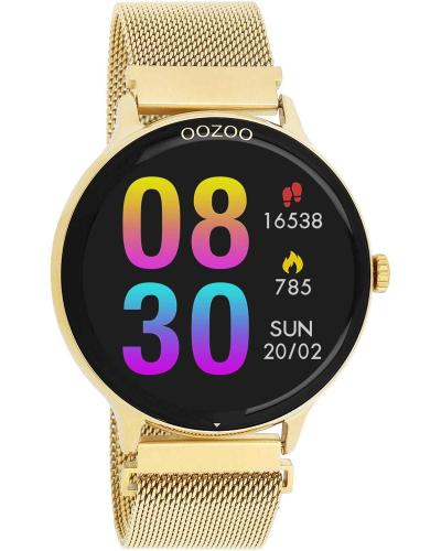 OOZOO Smartwatch - Q00136, Gold case with Stainless Steel Bracelet