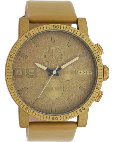 OOZOO Timepieces - C11217, Olive Green case with Olive Green Leather Strap