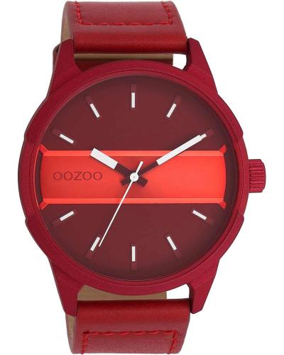 OOZOO Timepieces - C11231, Bordeaux case with Bordeaux Leather Strap