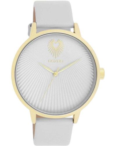 OOZOO Timepieces - C11240, Gold case with Grey Leather Strap