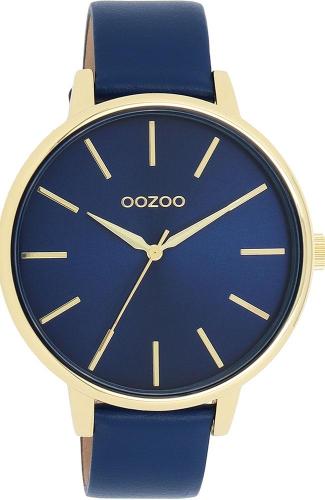 OOZOO Timepieces - C11292, Gold case with Blue Leather Strap
