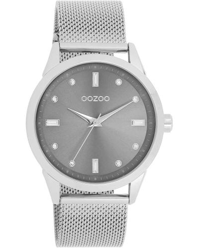 OOZOO Timepieces Crystals - C11281, Silver case with Stainless Steel Bracelet