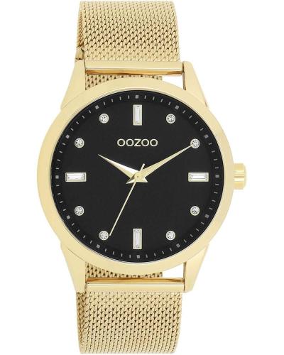 OOZOO Timepieces Crystals - C11283, Gold case with Stainless Steel Bracelet