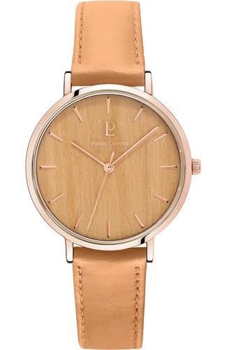 PIERRE LANNIER Nature - 018P994, Rose Gold case with Beige Leather strap