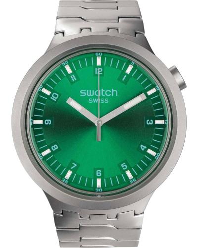 SWATCH Big Bold Irony Forest Face - SB07S101G, Silver case with Stainless Steel Bracelet