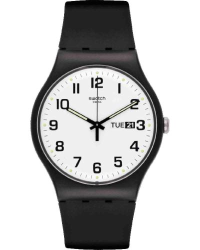SWATCH Twice Again - SO29B703, Black case with Black Rubber Strap