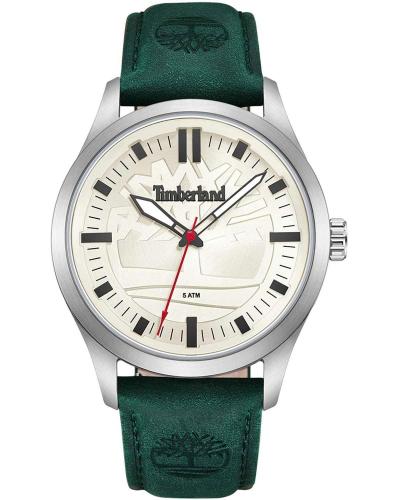TIMBERLAND RIPTON - TDWGA0029604, Silver case with Green Leather Strap