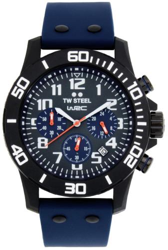 TW STEEL Carbon Chronograph - CA5, Black case with Blue Rubber Strap