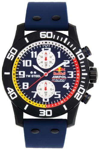 TW STEEL Carbon Red Bull Ampol Racing Chronograph - CA6, Black case with Blue Rubber Strap