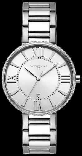 VOGUE Jet Set Crystals - 612281 Silver case with Stainless Steel Bracelet