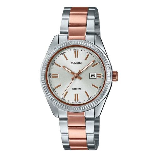 CASIO Two Tone Stainless Steel Bracelet LTP-1302PRG-7AVEF