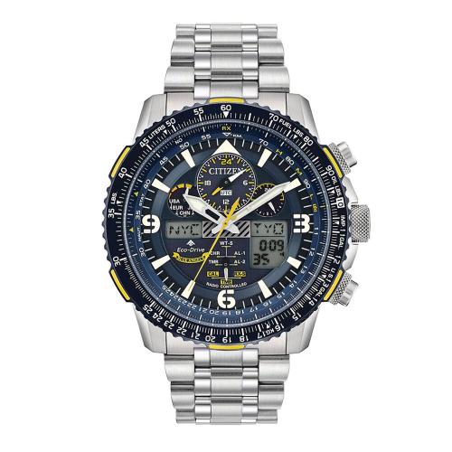 CITIZEN Promaster Blue Angels Eco-Drive Radio Controlled Silver Stainless Steel Bracelet JY8078-52L