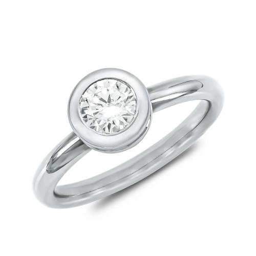 Μονόπετρο Δαχτυλίδι Breuning Με Διαμάντι Brilliant από Λευκό Χρυσό K18 DDX4783W