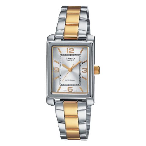 CASIO Collection Two-Tone Stainless Steel Bracelet LTP-1234PSG-7AEF