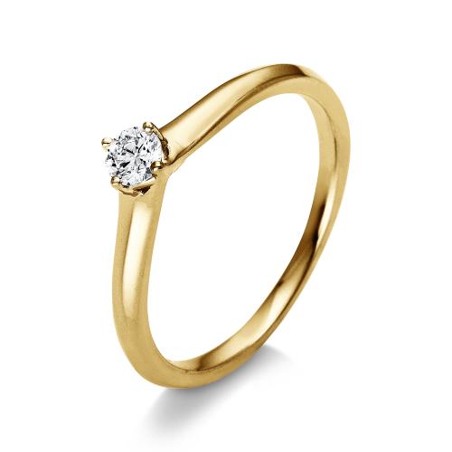 Diamond Group Μονόπετρο Δαχτυλίδι με Διαμάντι Brilliant από Κίτρινο Χρυσό 18 Καρατίων DDX395