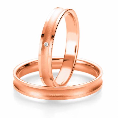 Ροζ Χρυσή Βέρα Γάμου Breuning με ή χωρίς Πέτρες WR314R xoris_petra k14