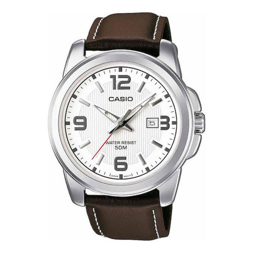 CASIO Collection Brown Leather MTP-1314L-7AVEF