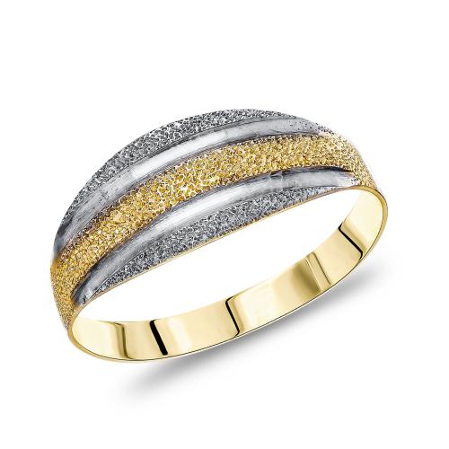 Δαχτυλίδι από Δίχρωμο Χρυσό 14 Καρατίων DX1960