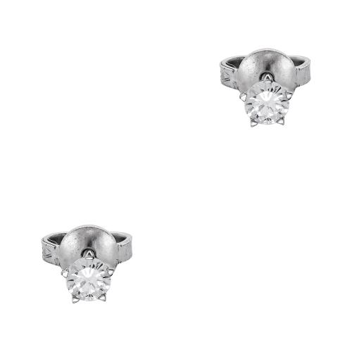 Σκουλαρίκια με Διαμάντια Brilliant από Λευκό Χρυσό 18 Καρατίων SK3041