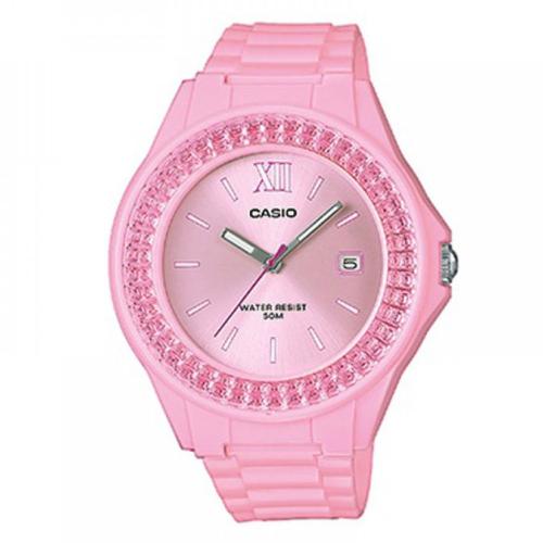 CASIO Collection Crystals Pink Rubber Strap LX-500H-4E2VEF