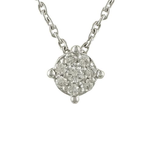 Μενταγιόν με Διαμάντια Brilliant Από Λευκόχρυσο Κ18 P5746